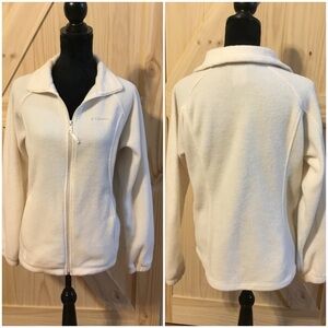 Columbia Cream Full-Zip Teddy Fleece Jacket